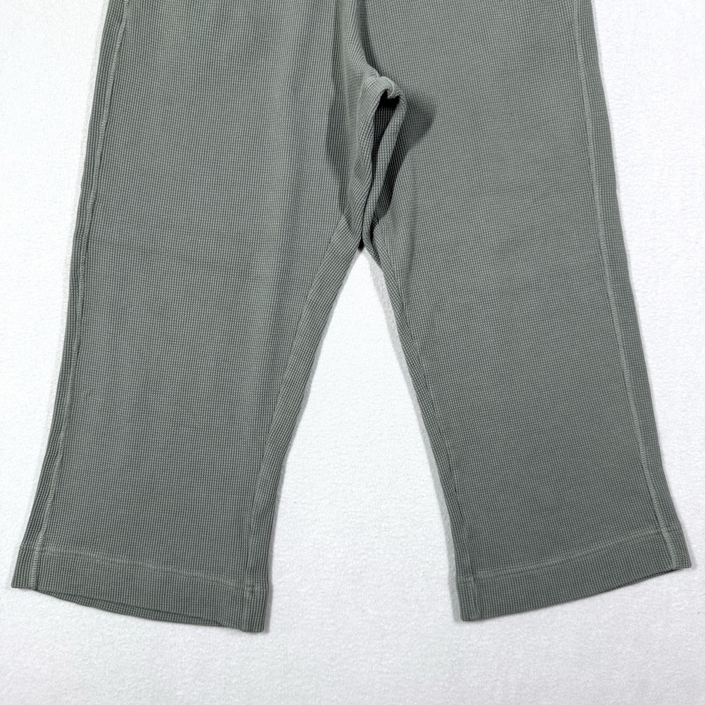 Pact Pants Womens XL Thermal Waffle Wide Leg Pant Organic Lounge Pull On Green - Picture 3 of 13